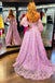 Sparkly A line Blue Sweetheart Strapless Appliques Prom Dresses with Slit Pockets OM0255