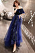 Vintage A line Off the Shoulder Stars Moon Tulle Lace Maxi Formal Long Party Dress OM0134