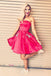 Simple A Line Strapless Short Homecoming Dress with Pockets PDO4