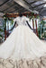 Elegant Ball Gown Big Wedding Dresses, Appliques Bridal Dress with Short Sleeves PDN73