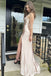 Simple Mermaid Spaghetti Straps Sweetheart Prom Dresses With Slit, Evening Dress OM0366