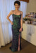 Glitter Mermaid Hot Pink Sequins Long Prom Dresses, Sexy Graduation Dresses OM0274