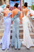 Appliqued Straps Mermaid Bridesmaid Dress with Bow PDN4