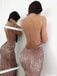 Sexy Sheath V Neck Backless Sequins Homecoming Dresses, Short Cocktail Dresses PPD78