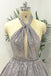 A Line Sliver Halter Sequined Backless Short Homecoming Dresses, Sweet16 Dresses OMH0019