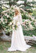 2 Pieces Lace Top Chiffon Skirt Romantic Long Sleeves Wedding Dresses PPD82