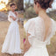 Charming A-Line Ivory  V-Neck Chiffon Wedding Dresses,Cheap Bridal Dress PDJ5