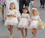 Cute Ivory Lace Long Sleeve Flower Girl Dresses Above Knee Scoop Bowknot Baby Dress HD51