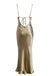 Sexy Gold Mermaid Prom Dresses Spaghetti Straps Long Sleeveless Evening Dresses OM0227