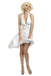 A Line Sexy White Halter Sleeveless Knee Length Homecoming Dress PDP63