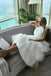 Affordable A line White Tiered High Neck Beach Wedding Dresses, Short Homecoming Dress OW0060