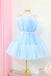 Hot Pink A line Strapless Tulle Short Homecoming Dresses with Bowknot, Mini Dress OMH0209