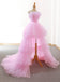 Elegant A Line Pink Spaghetti Straps Tulle Long Prom Dresses, Cheap Evening Dresses SK39