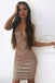 Sexy Sheath V Neck Backless Sequins Homecoming Dresses, Short Cocktail Dresses PPD78