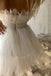 A Line Ivory Strapless Tulle Short Prom Dresses, Mini Homecoming Dress with Belt OMH0210