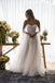 Charming A line Ivory Tulle Sweetheart Wedding Dress with Lace, Beads Bridal Dress OW0085