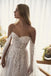 Charming A line Ivory Tulle Sweetheart Wedding Dress with Lace, Beads Bridal Dress OW0085