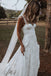 Charming A Line Lace Sweetheart Spaghetti Straps Wedding Gowns, Backless Wedding Dress OW0033