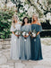Off the Shoulder Burgundy Bridesmaid Dresses Cheap Long Bridesmaid Dress PDO23