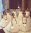 Princess A-Line Long Sleeves Tulle Lace Flower Girl Dresses with Bowknot, Child Dresses OMF0001