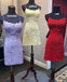 New Style Sheath Lace Appliques Short Homecoming Dresses, Mini Cocktail Dresses OMH0035
