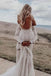 Charming Lace Spaghetti Straps Mermaid Backless Wedding Dresses, Boho Bridal Dresses OW0015