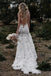 Charming Memaid V neck Backless Lace Appliques Tulle Wedding Dresses, Bridal Gown OW0010