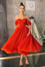 Shiny Charming A Line Off the Shoulder Sweetheart Short Prom Homecoming Dress OMH0010