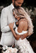 A Line Off The Shoulder Lace Appplique Beach Wedding Dress with Tulle, Bridal Dress OW0097