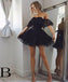 Cute A Line Pink Lace Off the Shoulder Short Prom Dresses, Sweetheart Homecoming Dress OMH0091