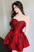 Cute A Line Ivory Lace Appliques Strapless Homecoming Dresses, Sweet 16 Dresses OMH0113