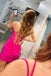 Light Sky Blue Spaghetti Straps Tight Short Party Dresses, Bodycon Homecoming Dresses OMH0246