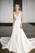 Elegant A-Line V Neck Spaghetti Straps Wedding Dresses with Lace PPD90