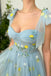 Elegant A line Tulle Sky Straps Sweetheart Mini Dresses With Appliques, Homecoming Dress OMH0074