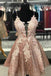 Lace V Neck Sleeveless Short Prom Dress, Homecoming Dresses with Appliques OMH0018