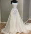 Mermaid White Sequins Spaghetti Straps Long Prom Dresses, Evening Dresses OM0226