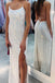 Sparkly Mermaid Sequin Ivory Prom Dresses, Long Formal Evening Dresses OM0016