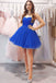 Cute Sweetheart Tulle Red Short Cocktail Dresses, Sparkly Ruffles Homecoming Dresses OMH0039