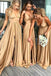 V Neck Split Cheap Long Sexy Bridesmaid Dresses Wedding Guest Dress PDI93