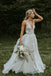 Gorgeous A line Tulle V Neck Straps Bridal Dresses, Beach Wedding Dress With Lace OW0104