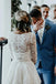 Boho Ivory Chiffon 3/4 Sleeves Two Piece Cheap Wedding Dress PDN88