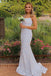 Shiny Mermaid White Sequins Prom Dresses, Hot Sale Glitter Formal Everning Dresses OM0162