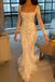 Mermaid Long Sleeves Square Neck Tulle Appliques Wedding Dress, Bridal Gown OW0150