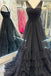 Simple A Line Hot Pink Illusion Layers Tulle Prom Dresses, Long Evening Dress OM0384