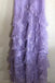 A Line Lace Lilac V neck Strapless Prom Dresses, Layers Long Formal Dresses OM0412