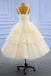 Ball Gown Straps Tulle Layers Corset Short Prom Dress, Homecoming Dresses OMH0300