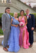 Elegant Hot Pink Mermaid V Neck Satin Prom Dresses With Slit, Dance Dresses OM0403