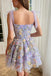 A line Scoop Hand Made Flowers Tulle Homecoming Dress, Graduation Dresses OMH0293