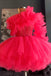 Ball Gown Hot Pink Tulle A Line Corset Homecoming Dresses With Lace Up OMH0297