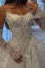 Glitter Ball Gown Strapless Lace Sleeveless Wedding Dress, Bridal Dress OW0164
